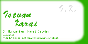 istvan karai business card